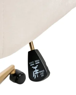 Skrivebordsstol ALTONA Velour Cremehvid