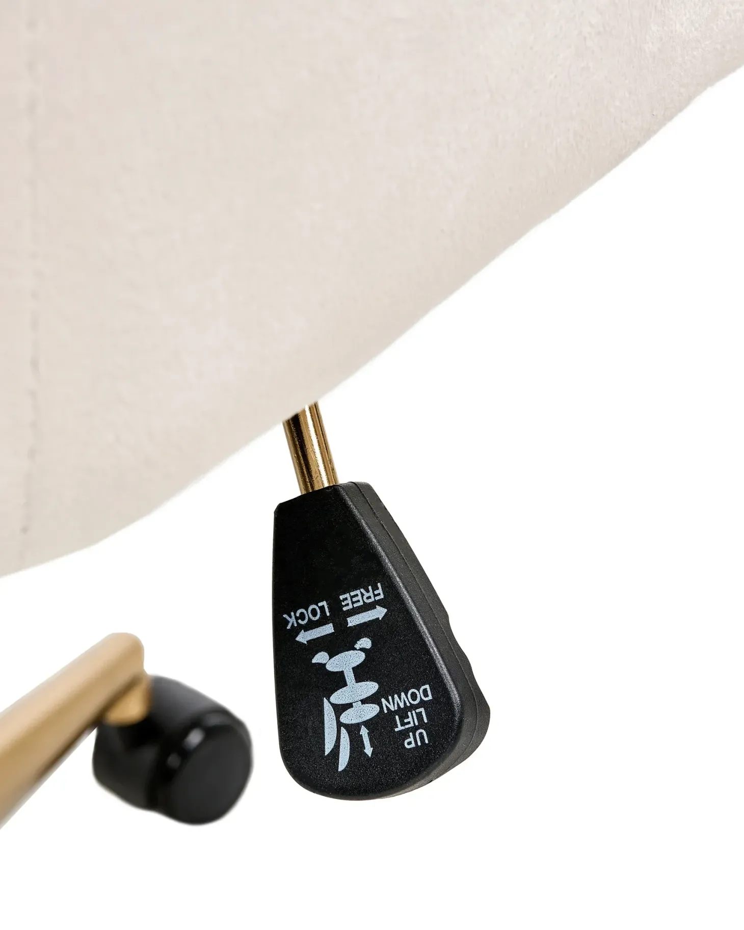 Skrivebordsstol ALTONA Velour Cremehvid
