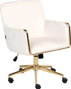 Skrivebordsstol ALTONA Velour Cremehvid