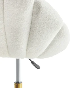 Skrivebordsstol ANNABELLE Boucle Hvid