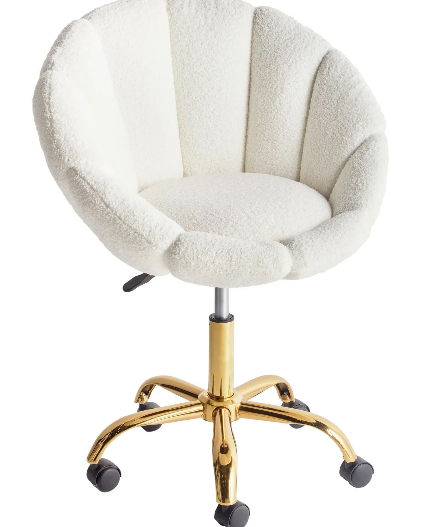 Skrivebordsstol ANNABELLE Boucle Hvid