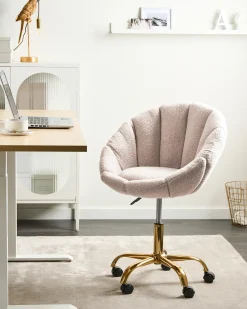 Skrivebordsstol ANNABELLE Boucle Beige