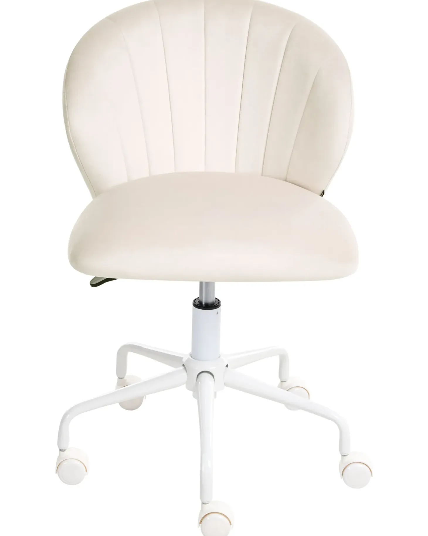 Skrivebordsstol CHEERFUL Velour Cremehvid