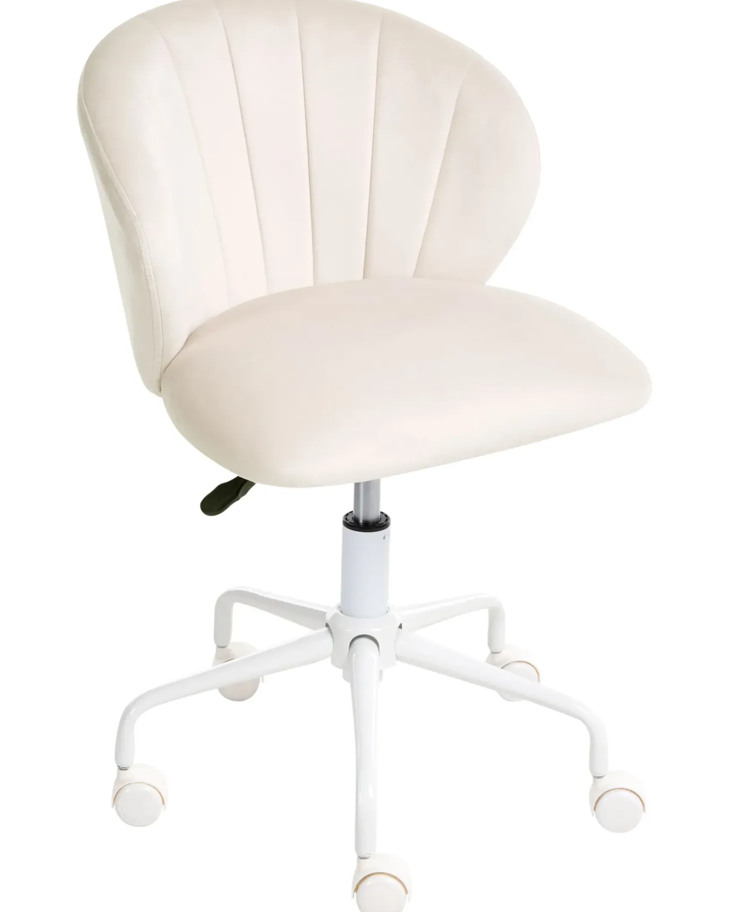 Skrivebordsstol CHEERFUL Velour Cremehvid