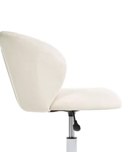 Skrivebordsstol CHEERFUL Velour Cremehvid