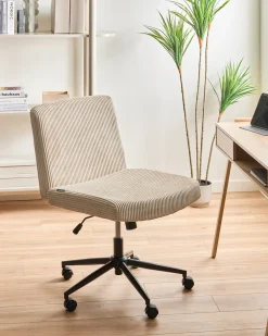 Skrivebordsstol GEDDES Fløjl Beige