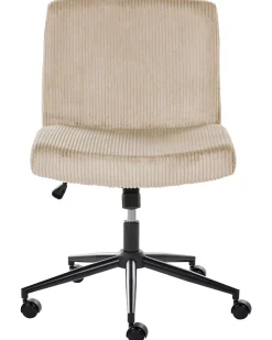 Skrivebordsstol GEDDES Fløjl Beige