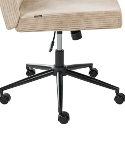 Skrivebordsstol GEDDES Fløjl Beige