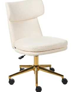 Skrivebordsstol GRANBY Boucle Cremehvid