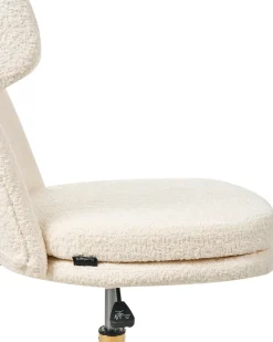 Skrivebordsstol GRANBY Boucle Cremehvid