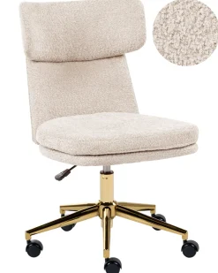 Skrivebordsstol GRANBY Boucle Lys Beige