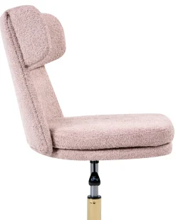Skrivebordsstol GRANBY Boucle Pastellrosa