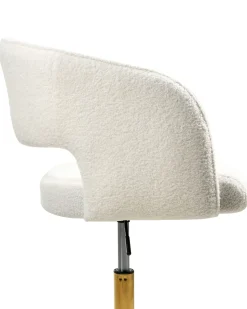 Skrivebordsstol KATONAH Boucle Cremehvid