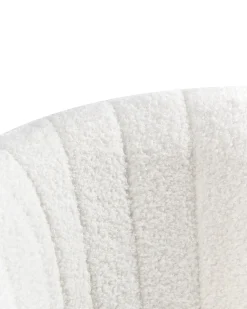 Skrivebordsstol KATONAH Boucle Cremehvid