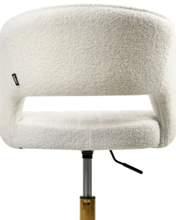 Skrivebordsstol KATONAH Boucle Cremehvid