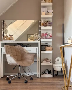 Skrivebordsstol LABELLE Velour Beige