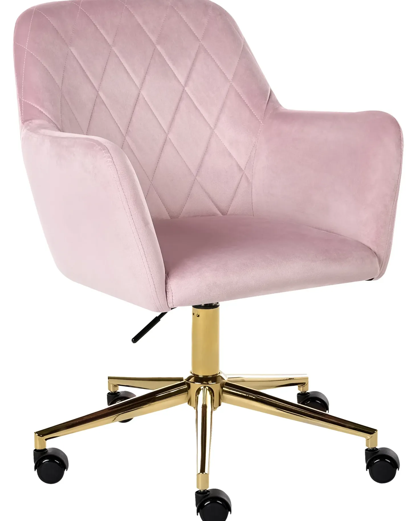 Skrivebordsstol LELORIA Velour Pastellrosa