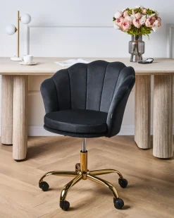Skrivebordsstol MONTICELLO Velour Sort