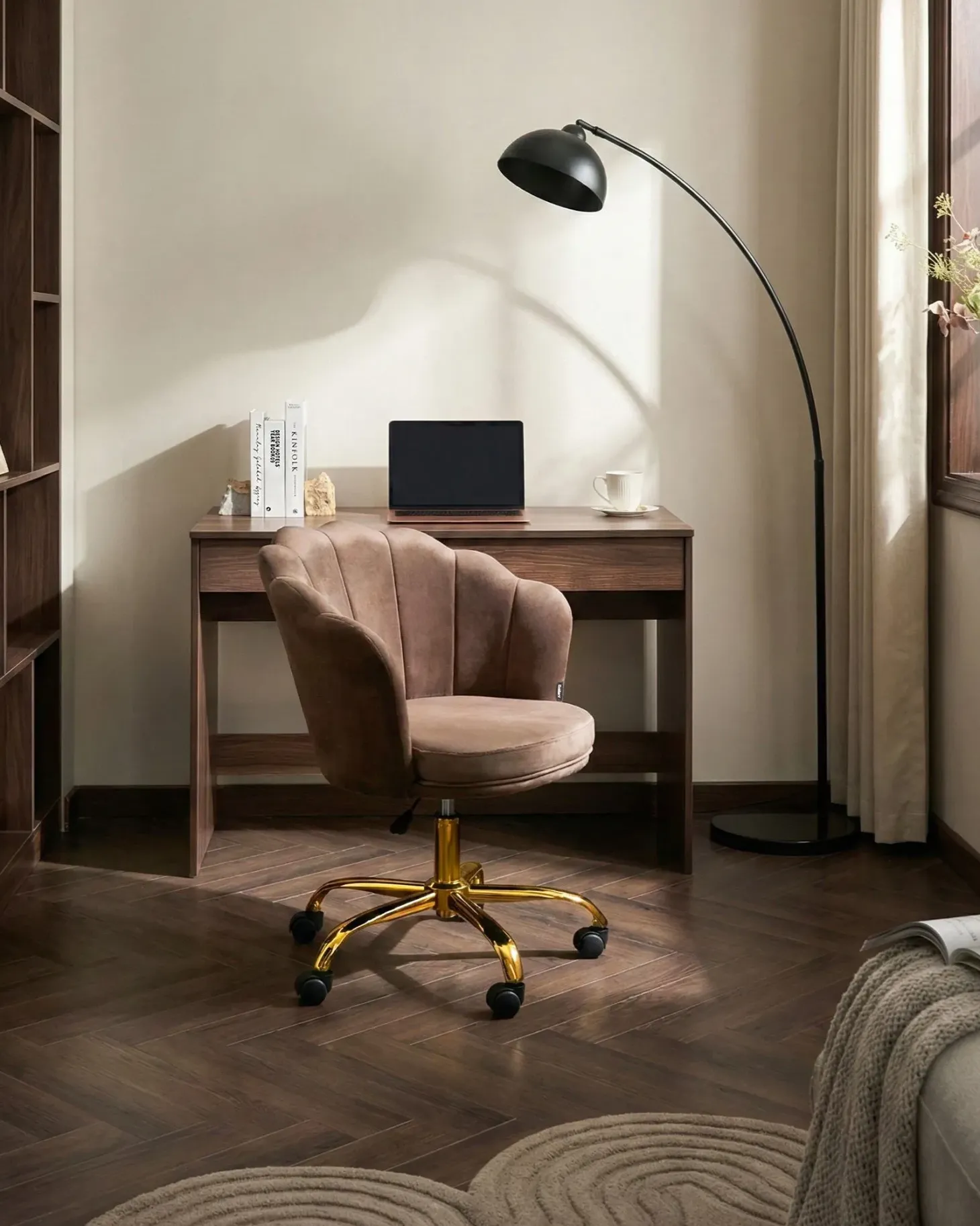 Skrivebordsstol MONTICELLO Velour Brun