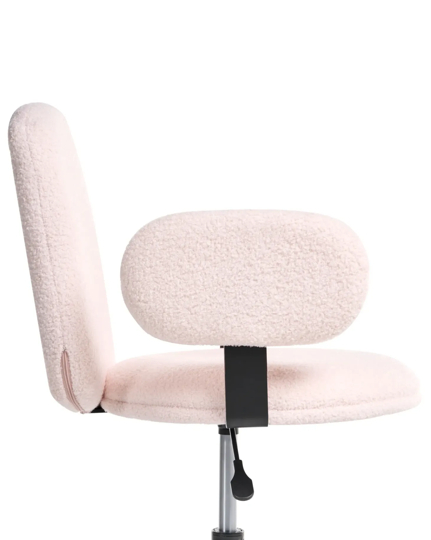 Skrivebordsstol MORAGA Boucle Pastellrosa