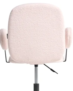 Skrivebordsstol MORAGA Boucle Pastellrosa