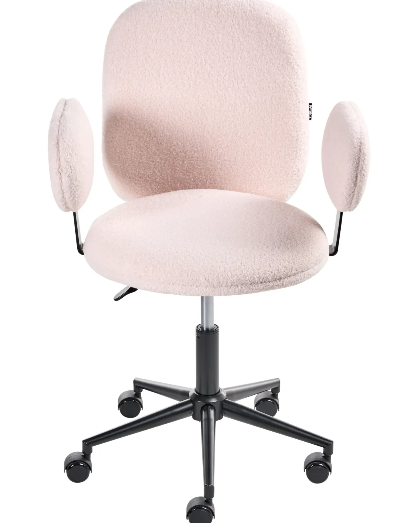 Skrivebordsstol MORAGA Boucle Pastellrosa