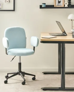 Skrivebordsstol MORAGA Velour Himmelblå