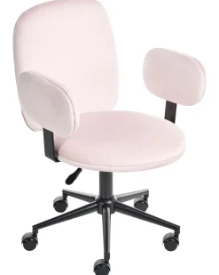 Skrivebordsstol MORAGA Velour Pastellrosa