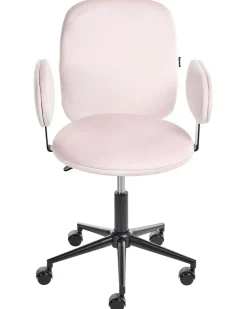 Skrivebordsstol MORAGA Velour Pastellrosa