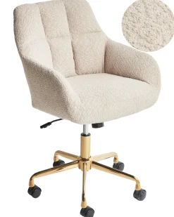 Skrivebordsstol PALMDALE Boucle Beige