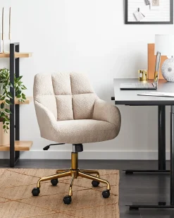 Skrivebordsstol PALMDALE Boucle Beige