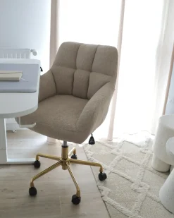 Skrivebordsstol PALMDALE Boucle Beige