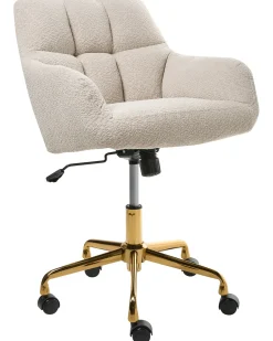Skrivebordsstol PALMDALE Boucle Lys Beige