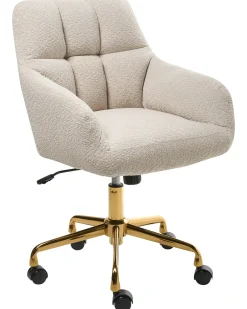 Skrivebordsstol PALMDALE Boucle Lys Beige