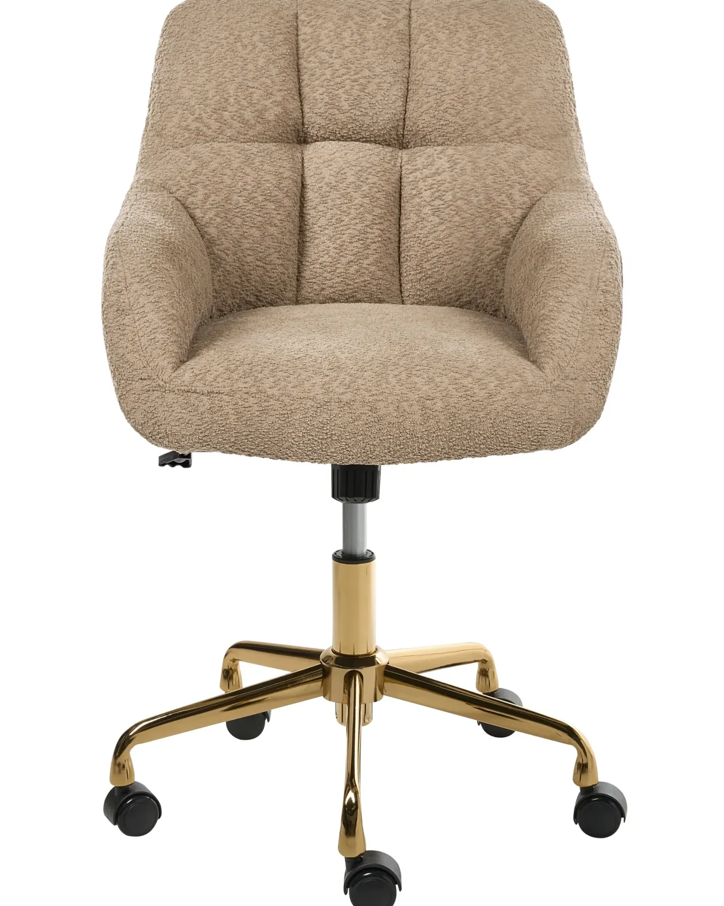 Skrivebordsstol PALMDALE Boucle Lysebrun
