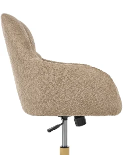 Skrivebordsstol PALMDALE Boucle Lysebrun