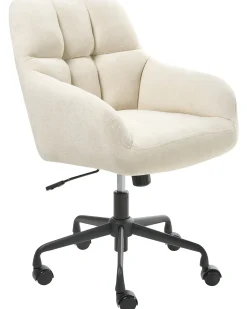 Skrivebordsstol PALMDALE Velour Lys Beige