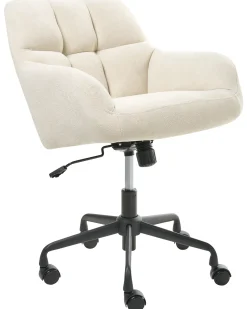 Skrivebordsstol PALMDALE Velour Lys Beige