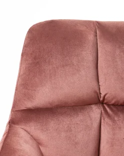 Skrivebordsstol PALMDALE Velour Lyserød