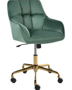 Skrivebordsstol PALMDALE Velour Mørkegrøn
