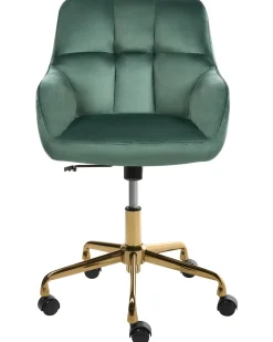 Skrivebordsstol PALMDALE Velour Mørkegrøn