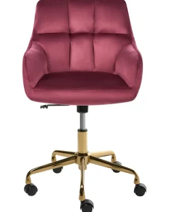 Skrivebordsstol PALMDALE Velour Bordeaux