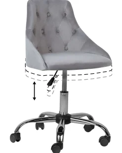 Skrivebordsstol PARRISH Velour Grå