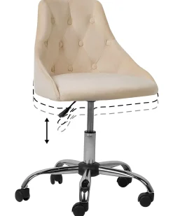 Skrivebordsstol PARRISH Velour Beige