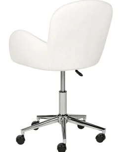 Skrivebordsstol PRIDDY Boucle Cremehvid