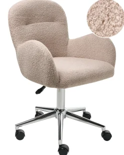Skrivebordsstol PRIDDY Boucle Beige