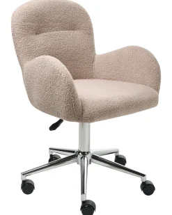Skrivebordsstol PRIDDY Boucle Beige