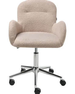 Skrivebordsstol PRIDDY Boucle Beige