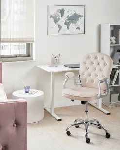 Skrivebordsstol PRINCESS Velour Beige