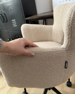 Skrivebordsstol SANILAC II Boucle Beige
